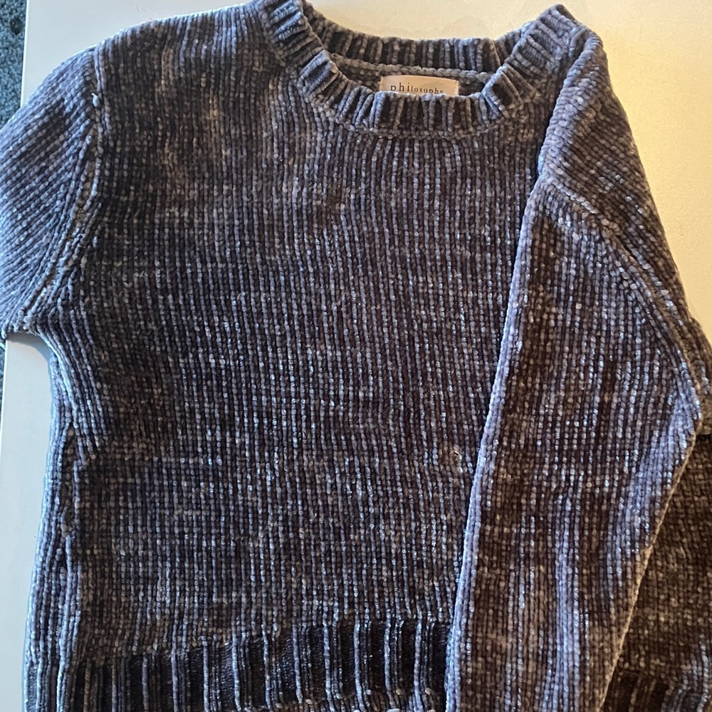 Philosophy Plush Chenille Crewneck Sweater - Charcoal